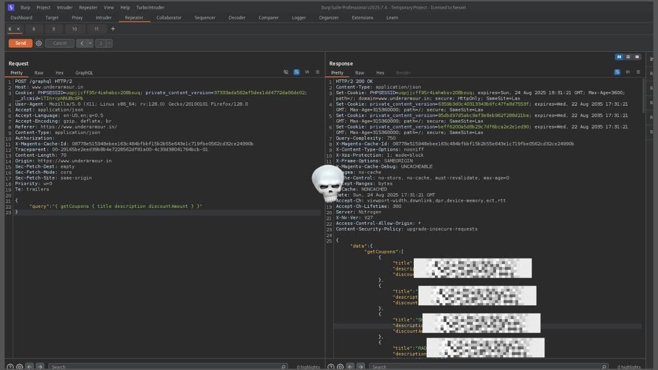 Unauthenticated GraphQL Endpoint Exposes Active Coupon Codes Leading to Financial Abuse