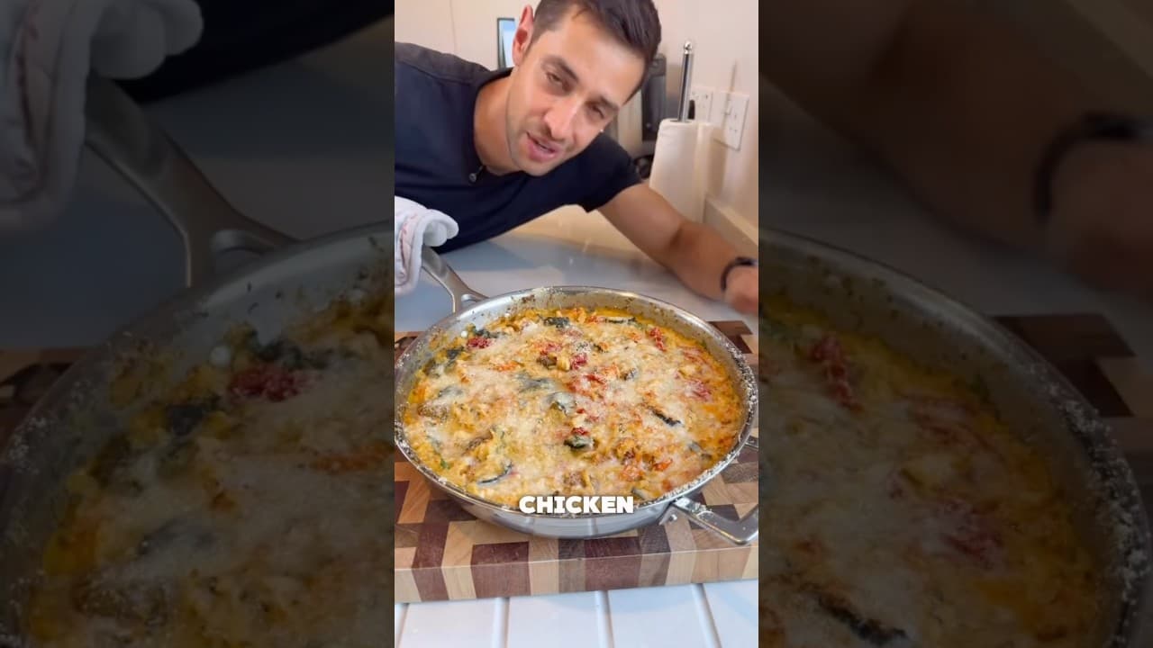 🍅 Creamy Boursin Chicken Orzo Bake