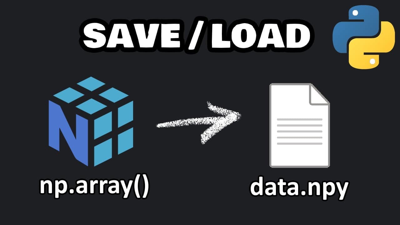 Saving and loading NumPy arrays is easy! 💾