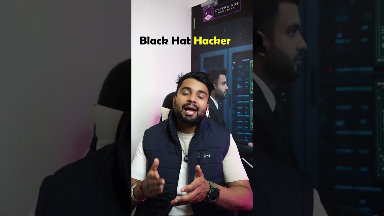 Black Hat vs White Hat Hackers: The REAL Difference in 30 Seconds!  #cybersecurity #hacker