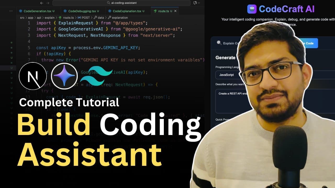 Build Your AI Coding Assistant: Next js, TypeScript, Gemini AI Tutorial | Full Stack AI App Tutorial
