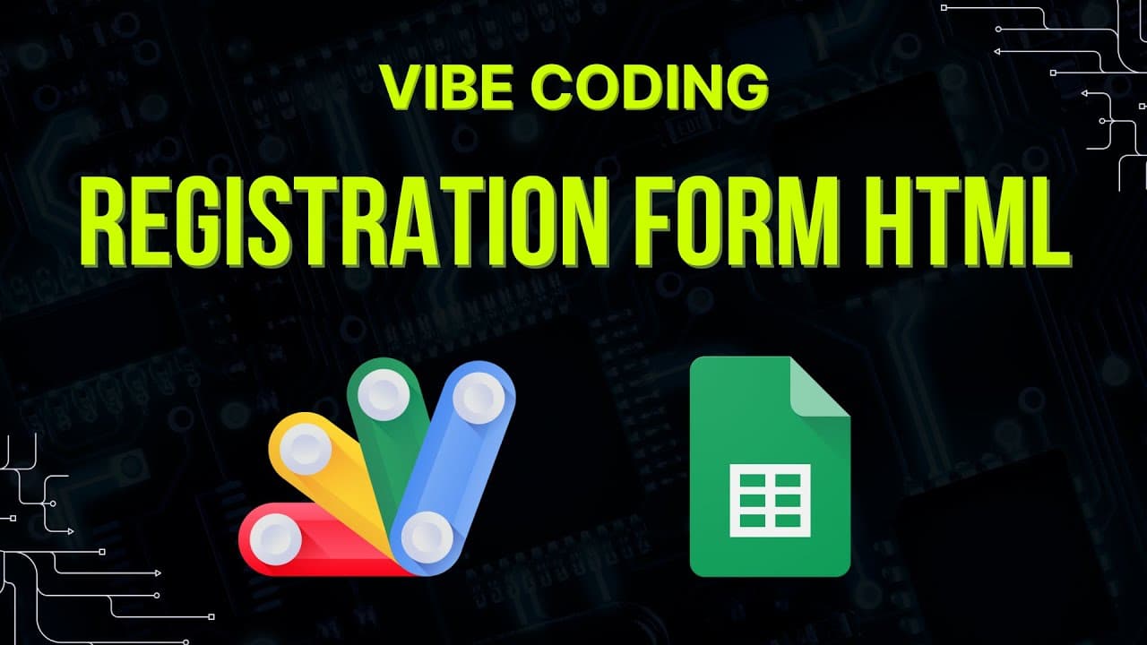 HTML Registration Form that Sends Data to Google Sheets (Vibe Coding)