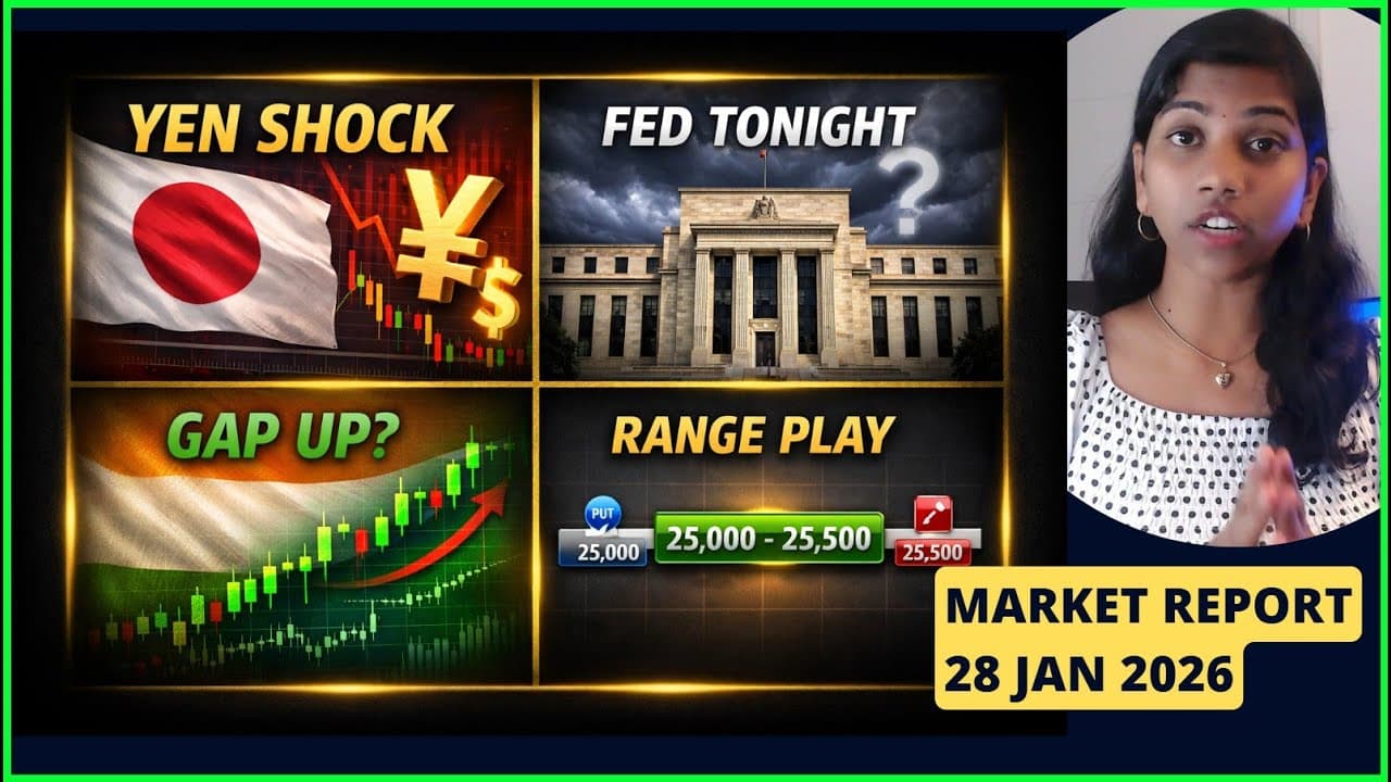 YEN SHOCK + FED TONIGHT 🔥 Will NIFTY GAP UP? | Pre Market Report 28 Jan 2026 | #nifty #banknifty