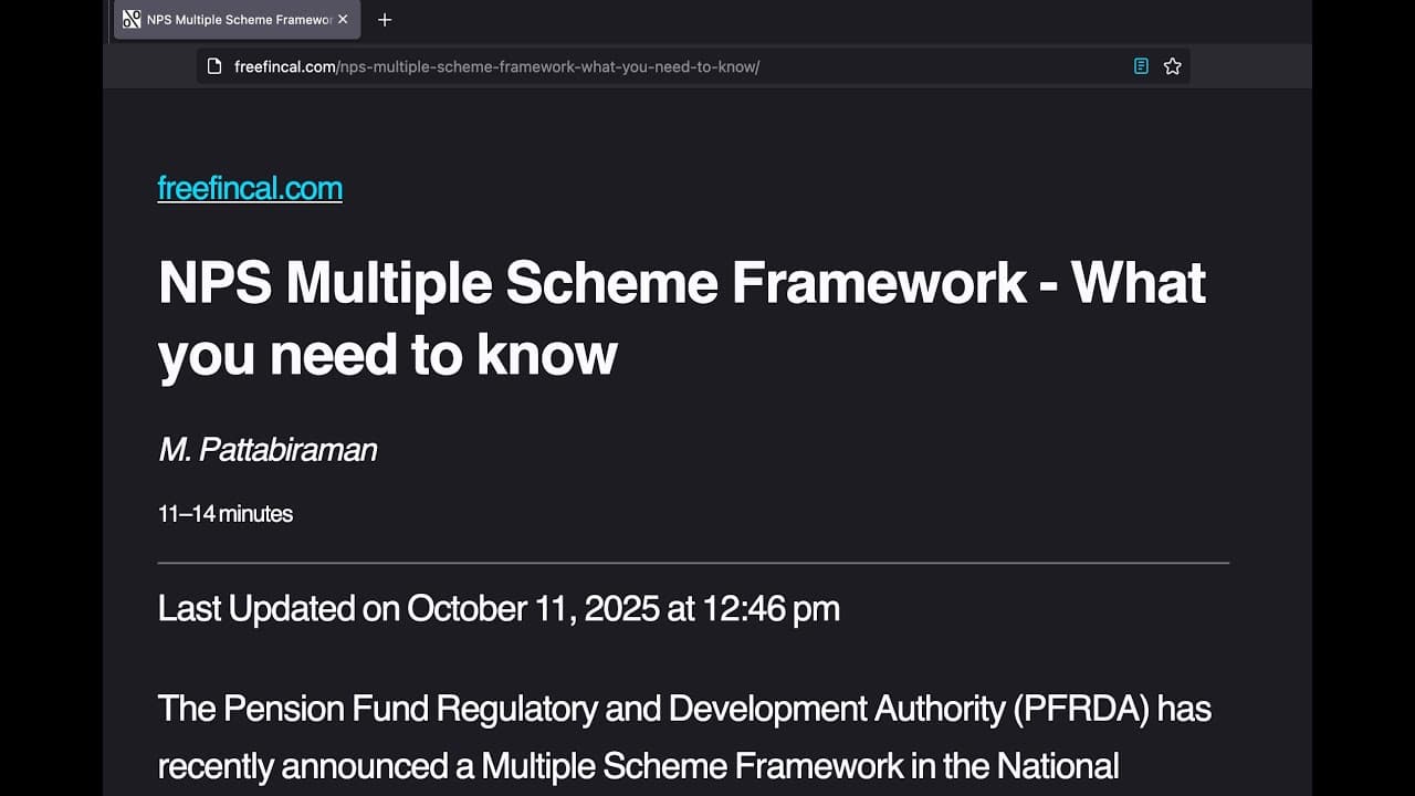 NPS Multiple Scheme Framework   What you need to know