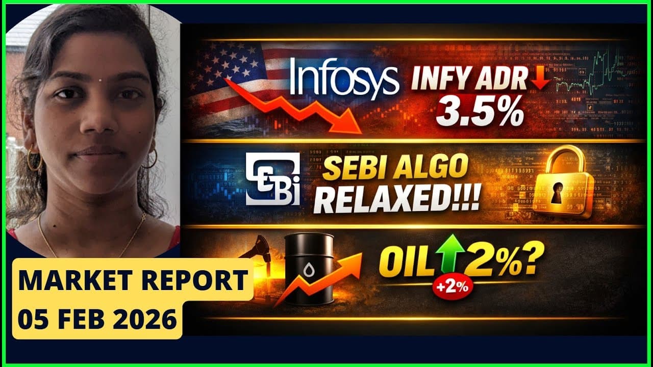 INFY ADR Down 3.5% 😨 SEBI Relaxes Algo Rules? | Pre Market Report – 5 Feb 2026 #nifty #banknifty