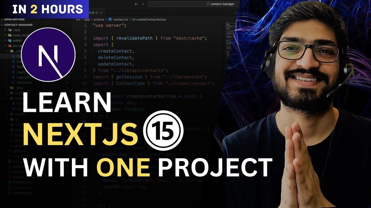 Learn NextJS 15 with Project in 2 Hours | NextJS Crash Course For Beginners