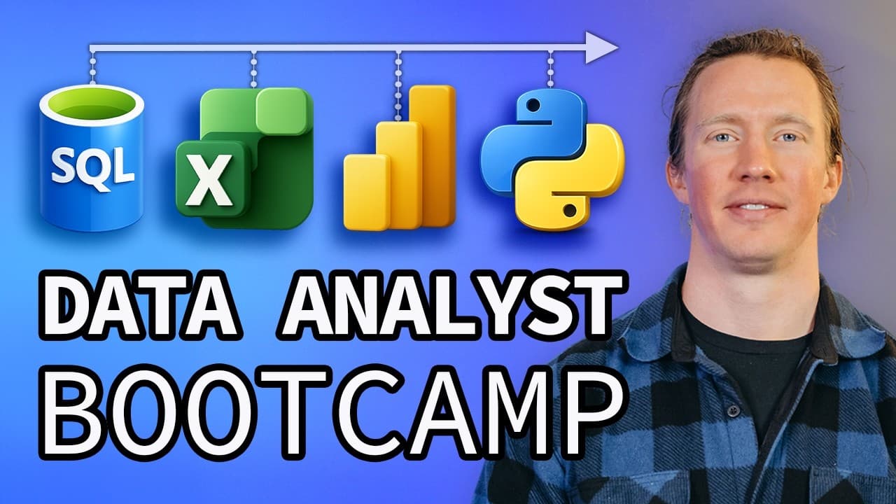 Data Analyst Bootcamp (FREE 35+ Hour Full Course) - SQL, Excel, Power BI, Python, AI & GitHub
