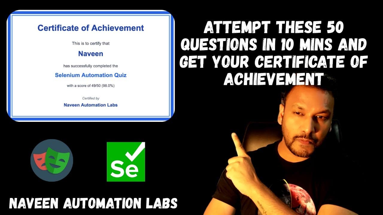 Free Automation Testing Quiz - Selenium & Playwright (With Certificate)