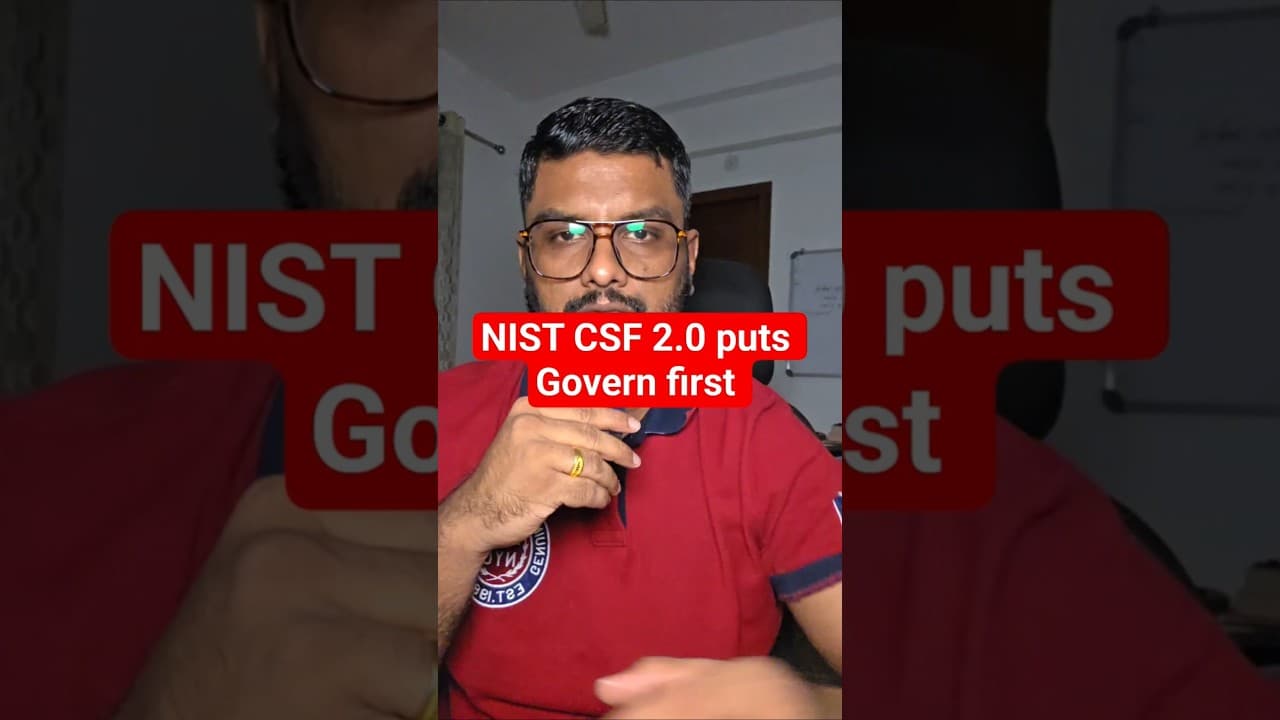 How NIST CSF 2.0 puts Govern first #grc #nistrmf #nistcsf