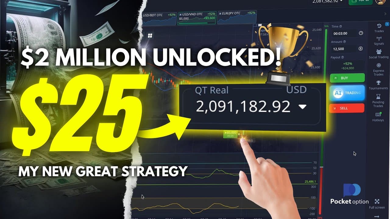 $2 MILLION With Binary Options 💯 - Best Pocket Option Trading Strategy | Pocket Option