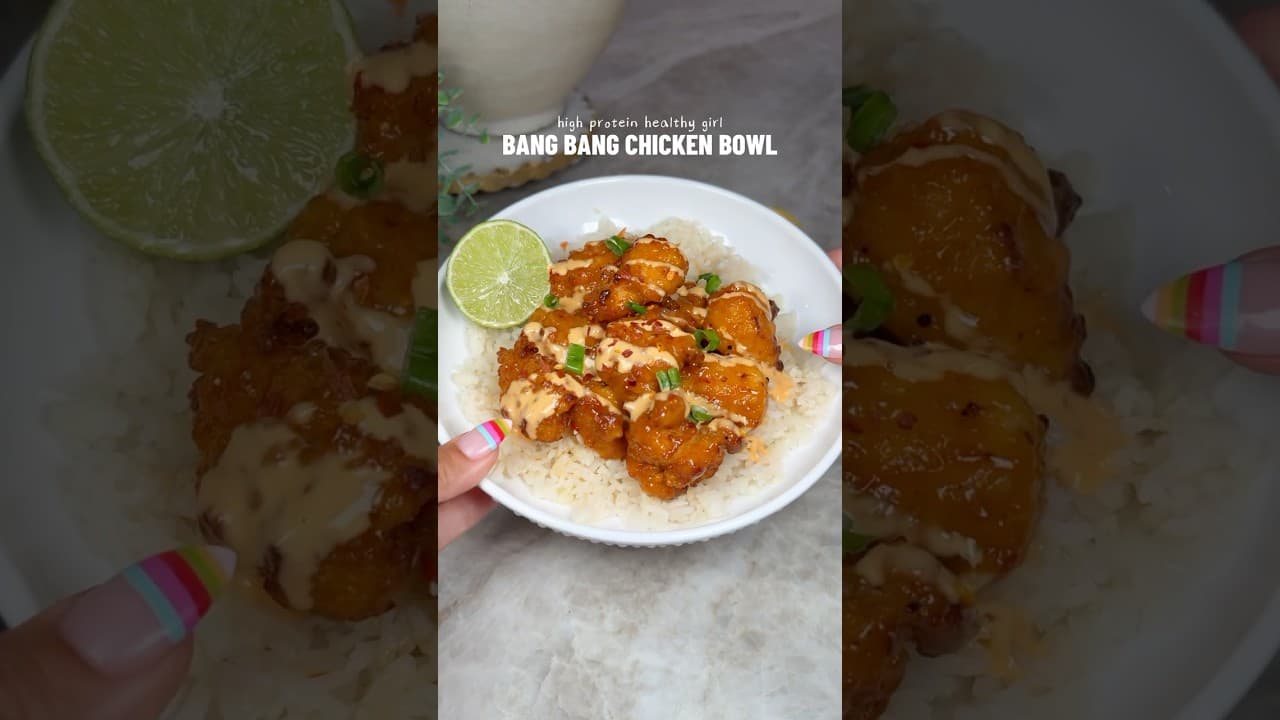 I saw bang bang chicken on every menu when on vacation, had to recreate it immediately 💀 #mealprep
