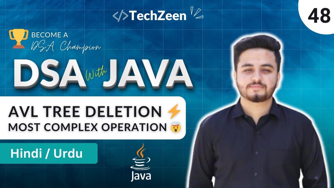 DSA Tutorial #48: AVL Tree Deletion EXPOSED! 🤯 How All 3 Cases & Rotations REALLY Work (Java Code)
