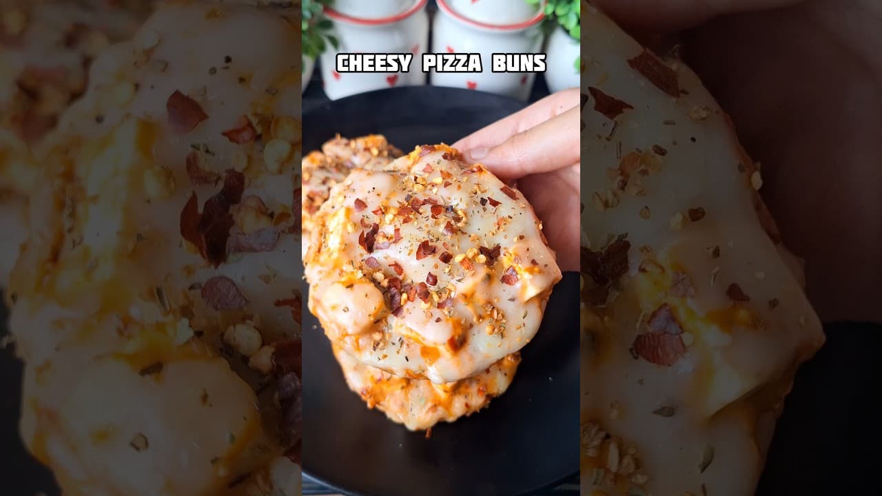 Cheesy pizza buns recipe 😋❤️❤️❤️....#shorts #reels #recipe #viral #cheesybuns #foodshorts