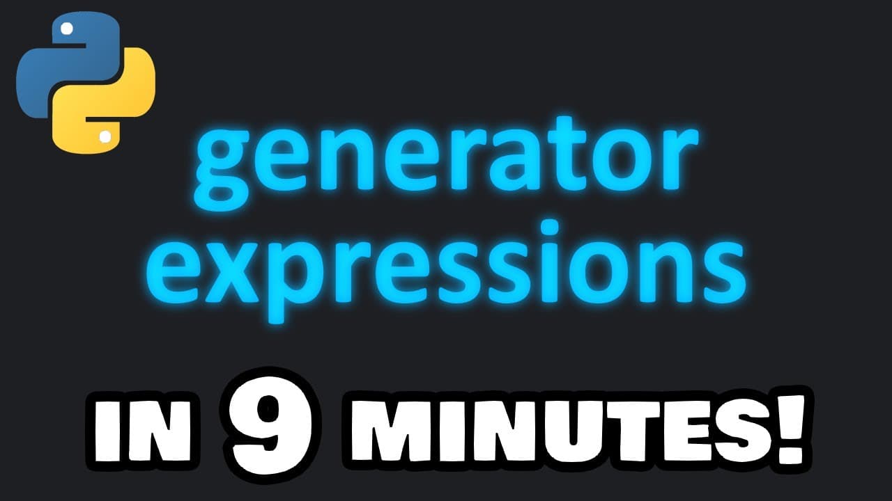Learn Python generator expressions in 9 minutes! ♻️