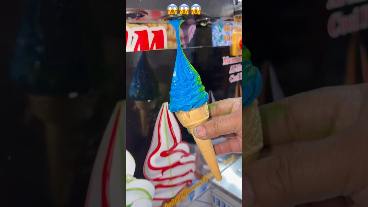 Roller softy ice cream 🍦 New trail #softicecream #streetfood #homemadeicecream #foryoupage #foodie