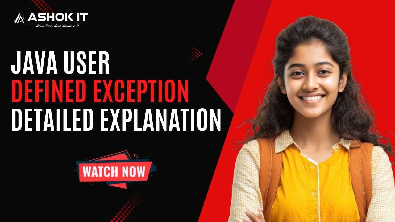 How to Create User Defined Exception in Java | Interview Question | Ashok IT #java #coding