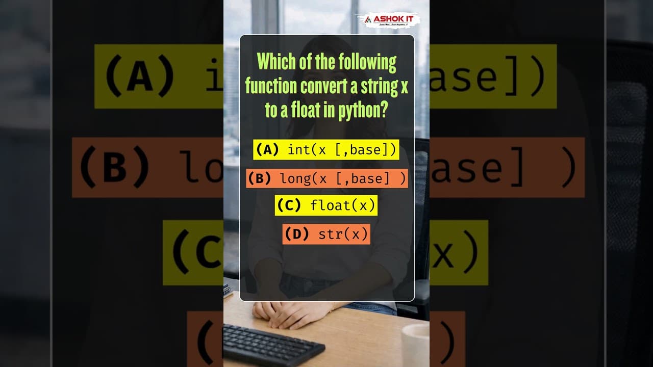 Which of the following functions converts a string `x` to a float in Python?| Ashok IT#PythonMCQ