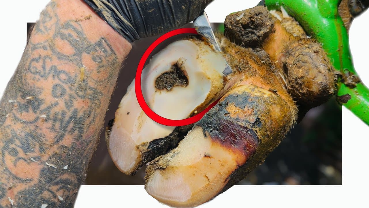 there's a MESS at the bottom of that HOLE in her hoof