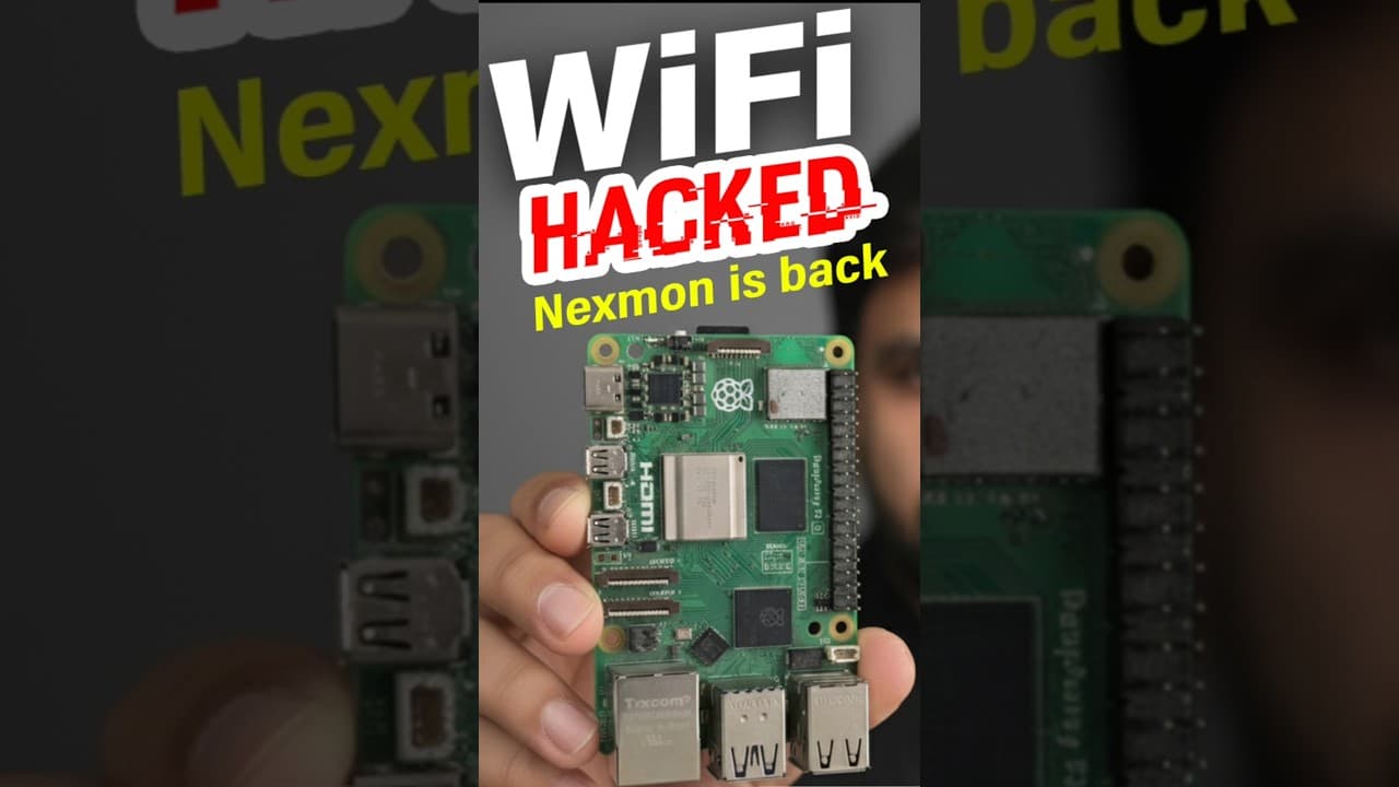 Raspberry pi 5 can now hack wifi (no adapter needed) #shorts