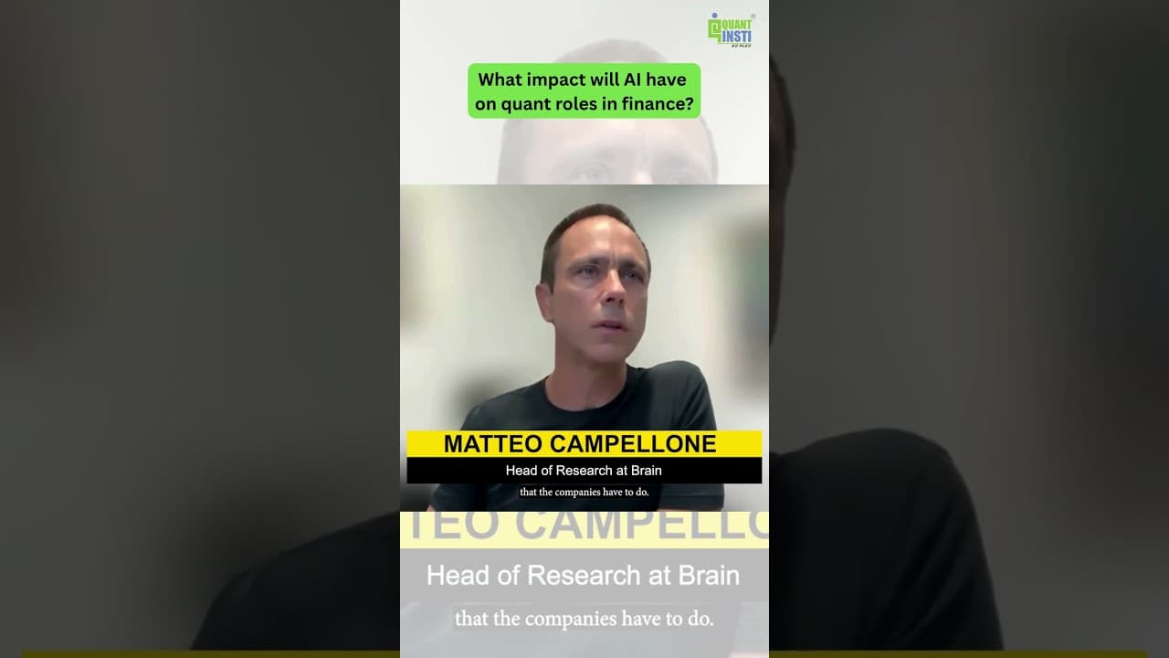 What impact will AI have on quant roles in finance?
