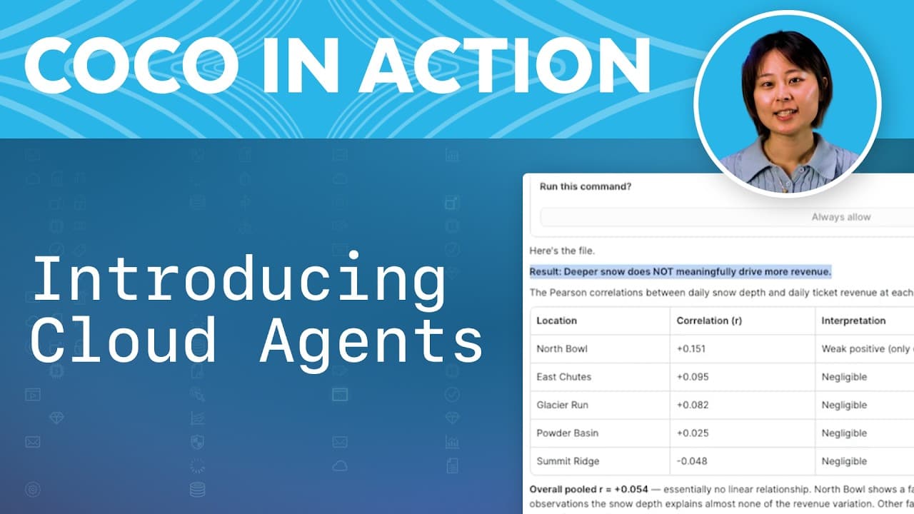 Snowsight CoCo Cloud Agents: Take Action in Snowsight
