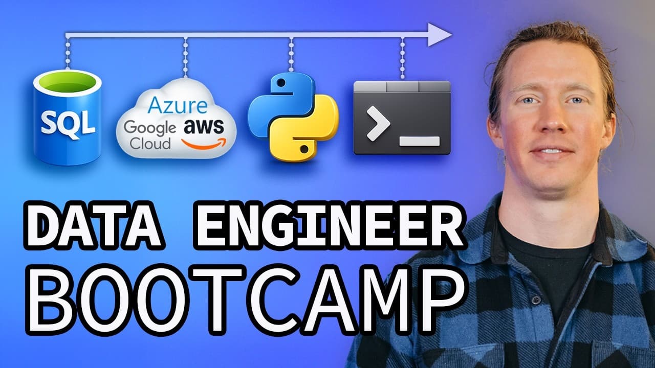Data Engineer Bootcamp (FREE 27+ Hour Course) - SQL, Python, Cloud, Bash, AI, Git & GitHub