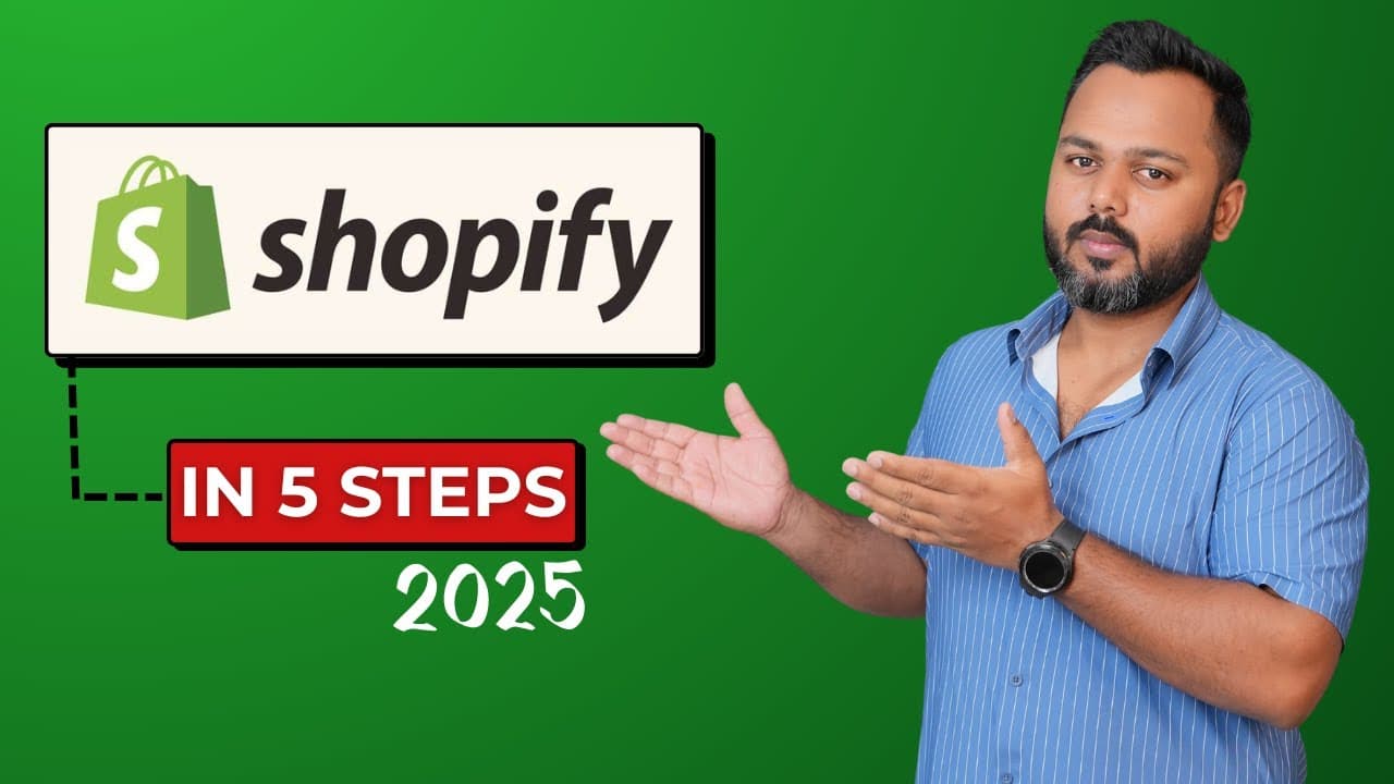 Shopify Tutorial for Beginners | Shopify Website in 5 Simple Steps | Beginner-Friendly Tutorial