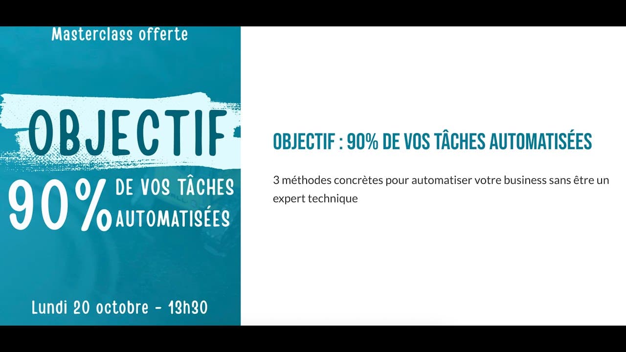 Objectif : 90% de vos tâches automatisées