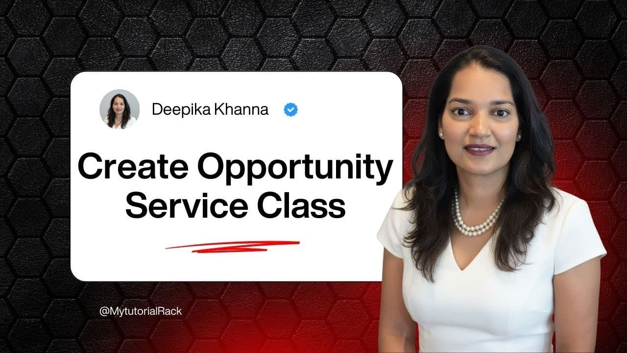 Create Opportunity Service Class in Apex