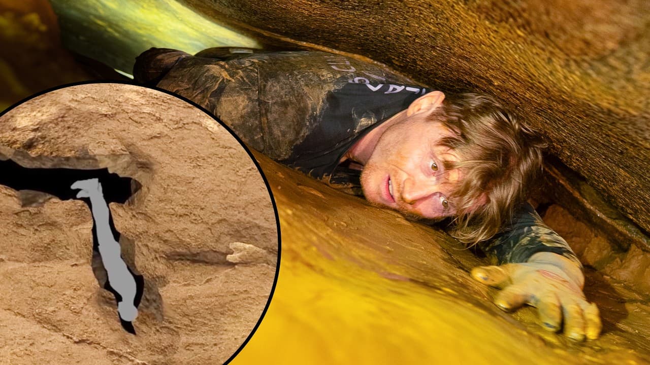 The worst claustrophobic cave I've ever seen. *TRIGGER WARNING