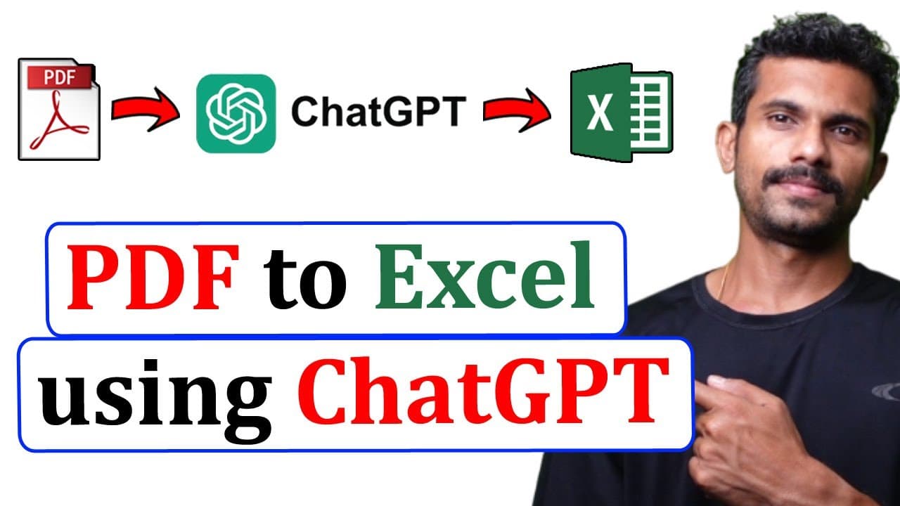 Convert PDF file to Excel file using ChatGPT