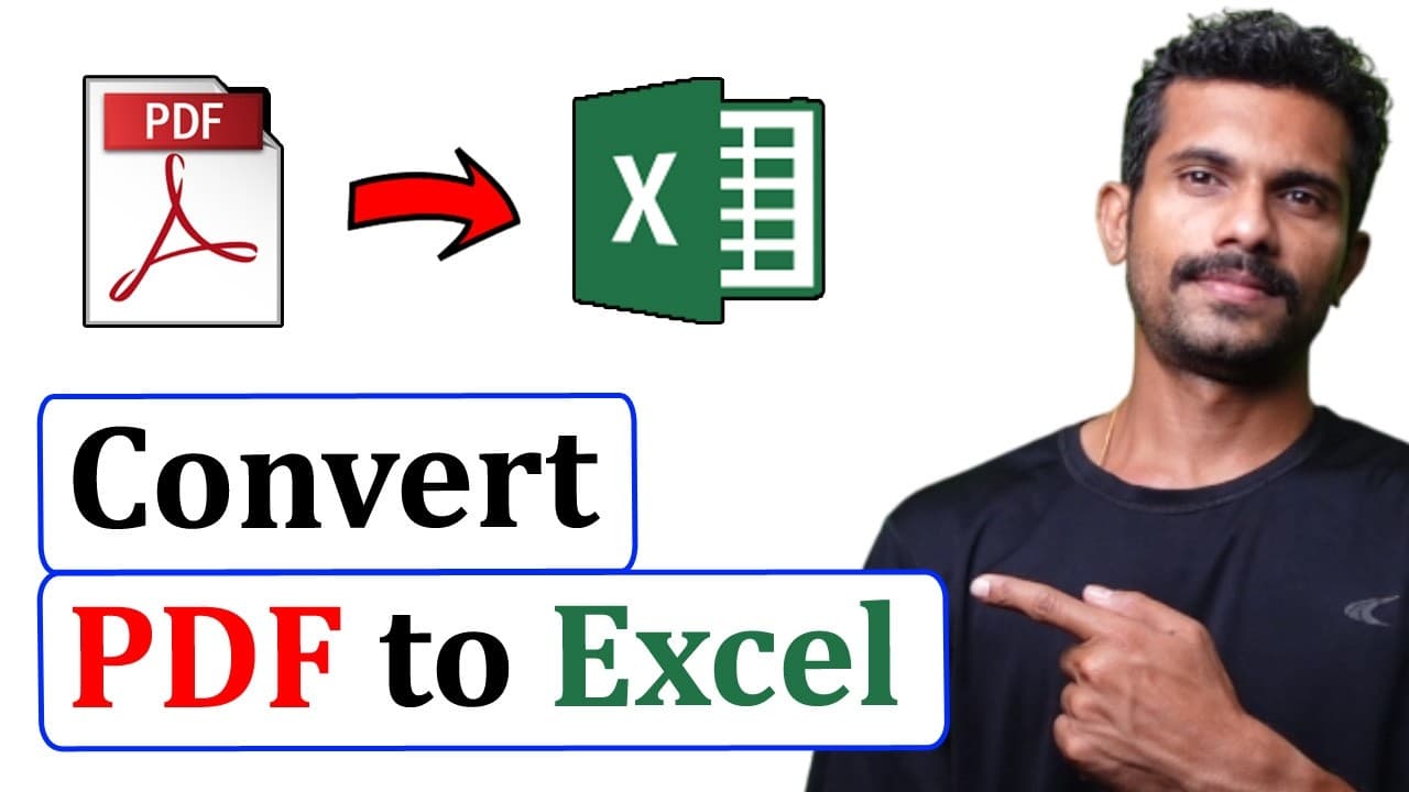 How to convert PDF to Excel