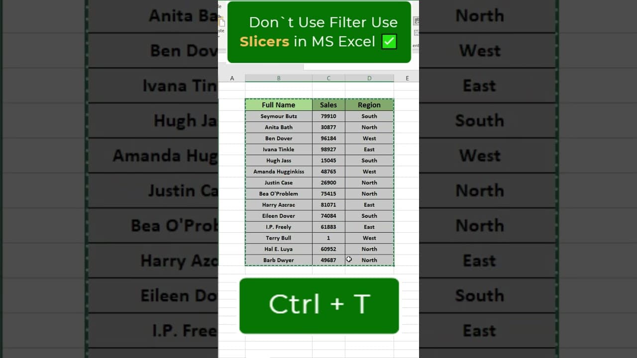 💢💥Don`t Use Fillter Use Slicers in MS Excel💥💢