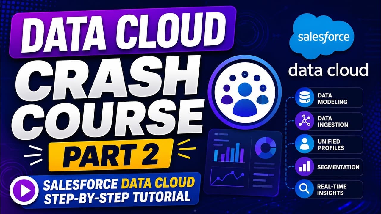 Data Cloud Crash Course Part 2 || Salesforce Data Cloud Step-by-Step Tutorial