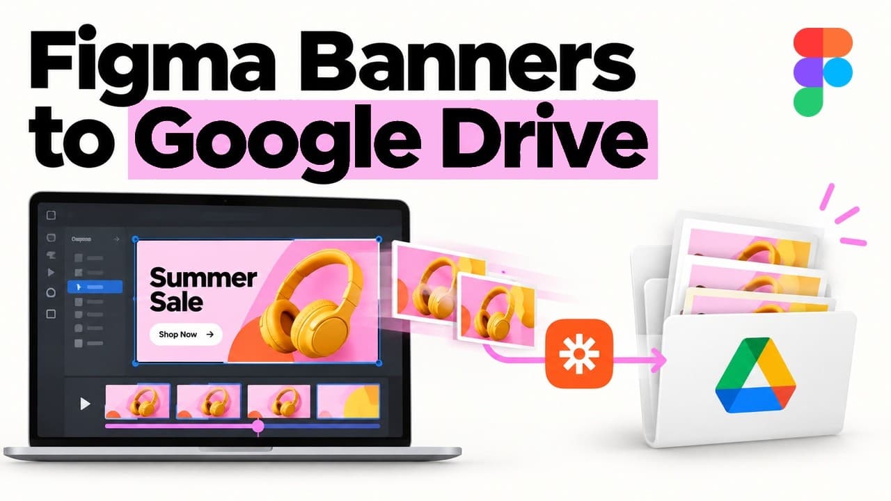 Figma Tutorial: Export animated HTML banners from Figma to Google Drive with Zapier