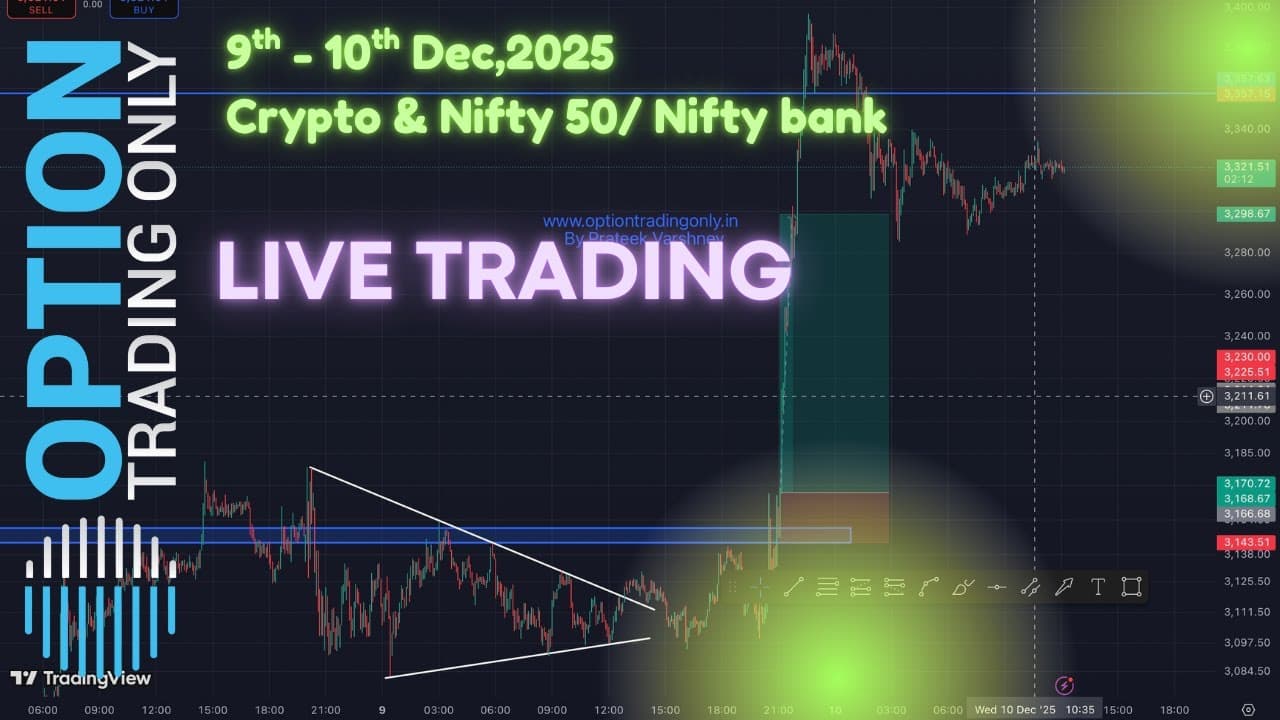 10th Dec, 2025 - Nifty 50/Nifty Bank, Crypto LIVE DISCUSSION by Option Trading Only
