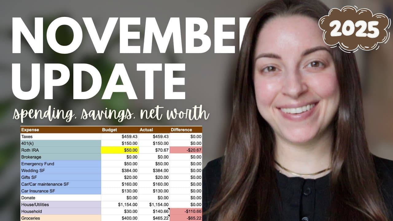 November 2025 Finance Update | How I Spent My Money, My Savings, My Net Worth, Annual Goals Update