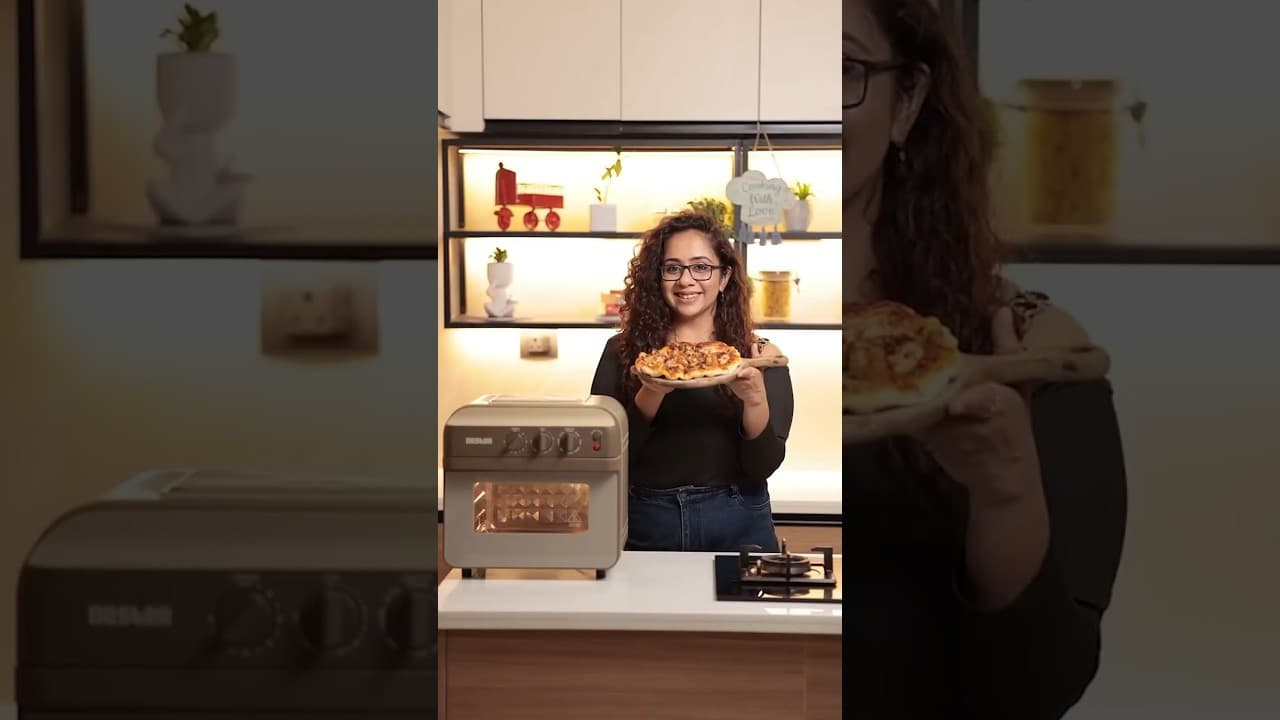 Malai Chicken Tikka Pizza in the Nester Full Stack Air Fryer ๐ #AirFryerRecipes #HighProteinPizza