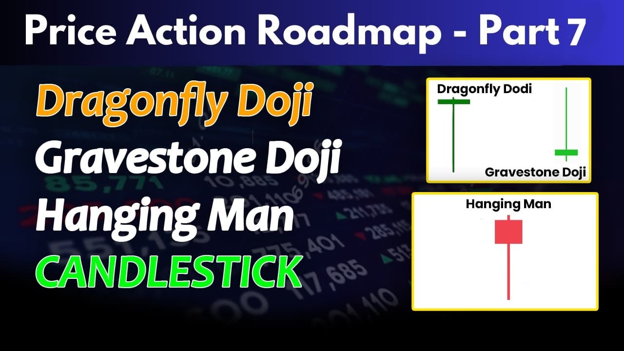 Dragonfly Doji, Gravestone Doji and Hanging Man candlesticks Price Action Roadmap Series Part 7