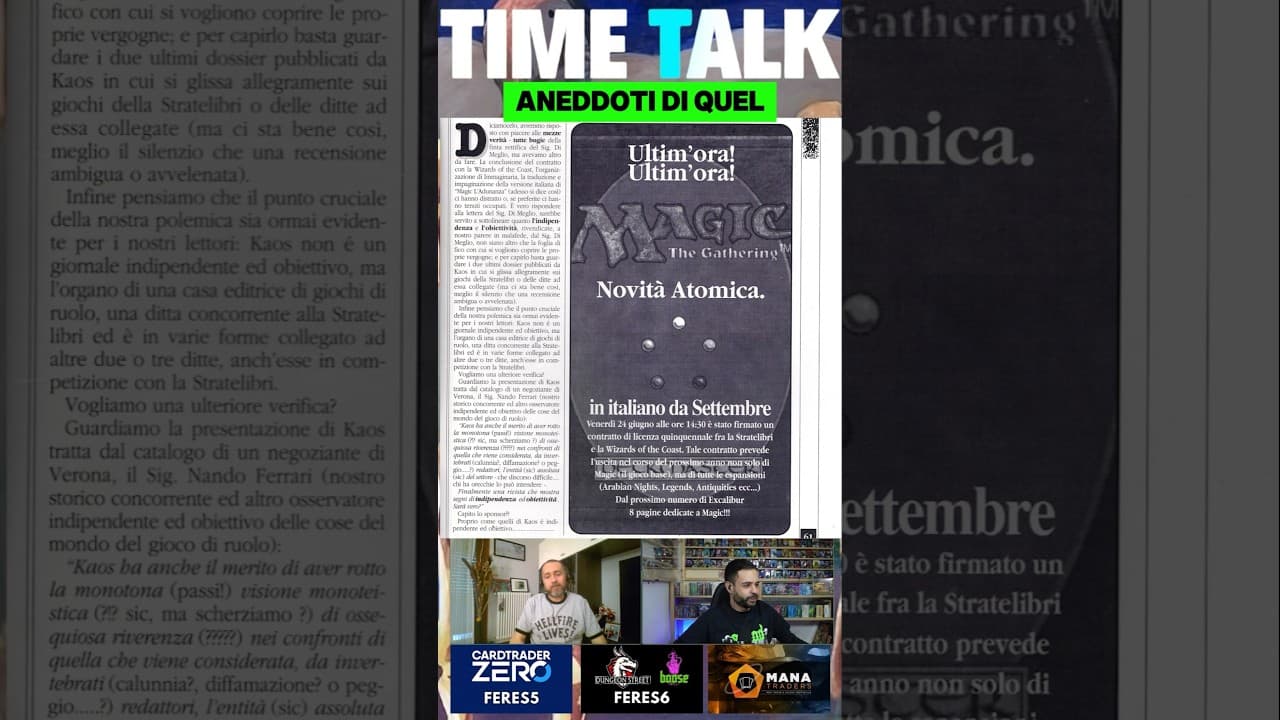 TIME TALK MAGIC SBARCA IN ITALIA CON MAX JUZAM #magicthegatheringcommunity