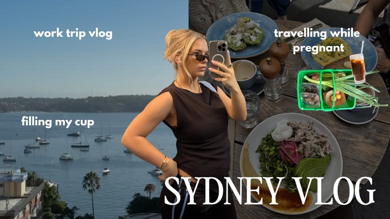 vlog: spend 48 hours in sydney with me (work trip, being pregnant, working out)