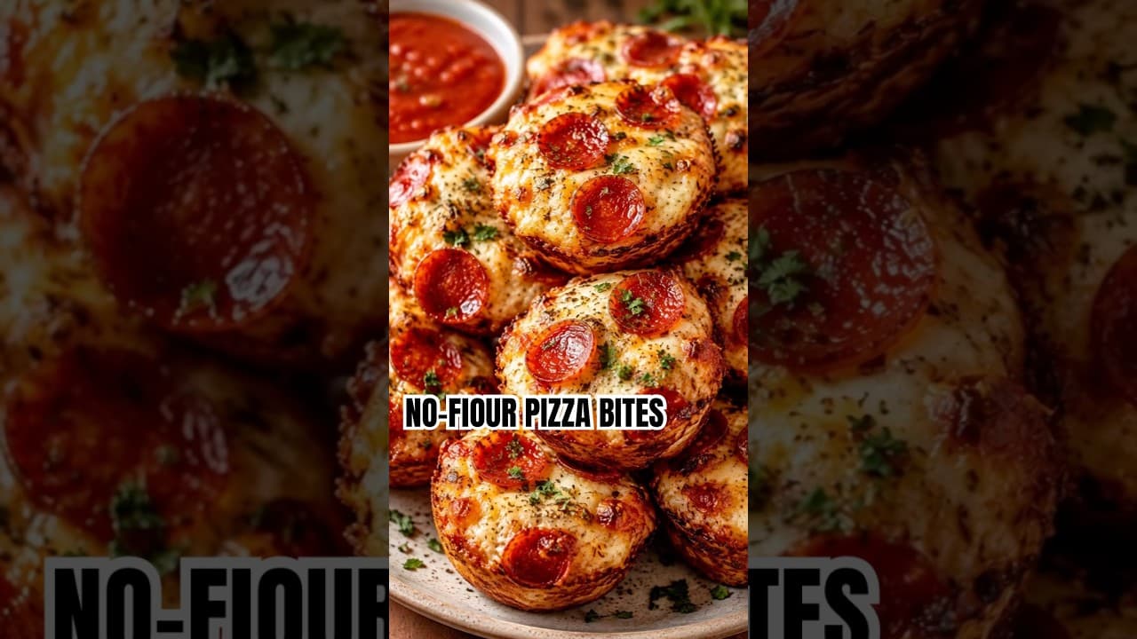 No-Flour Cottage Cheese Pizza Bites | High-Protein & Cheesy! #easyrecipes