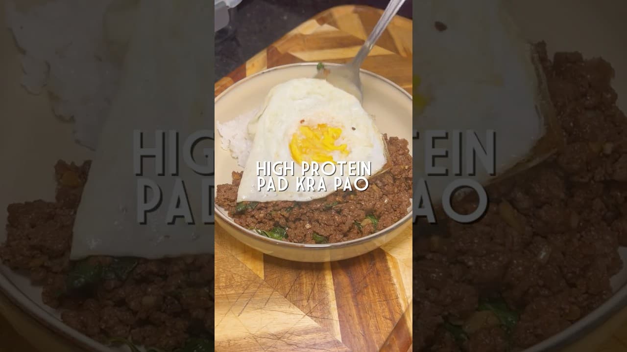High Protein Pad Kra Pao #shorts #highprotein #padkrapao
