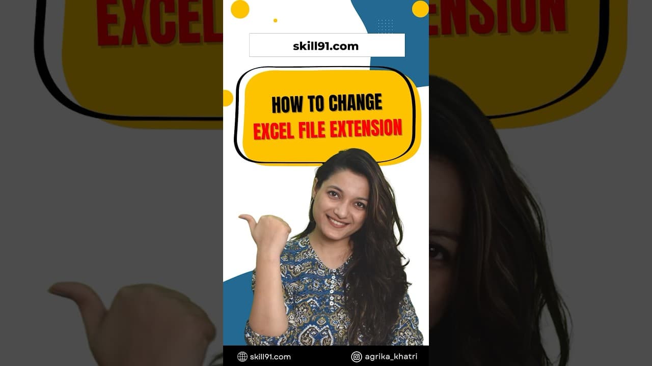 How to Change EXCEL FILE Extension #shorts #excel