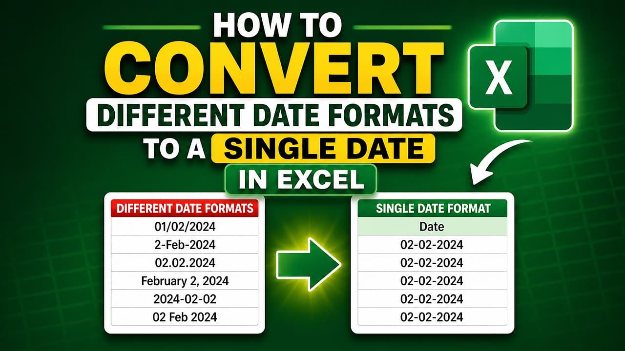 How to Convert Different Date Formats to One Format in Excel (Easy Guide)