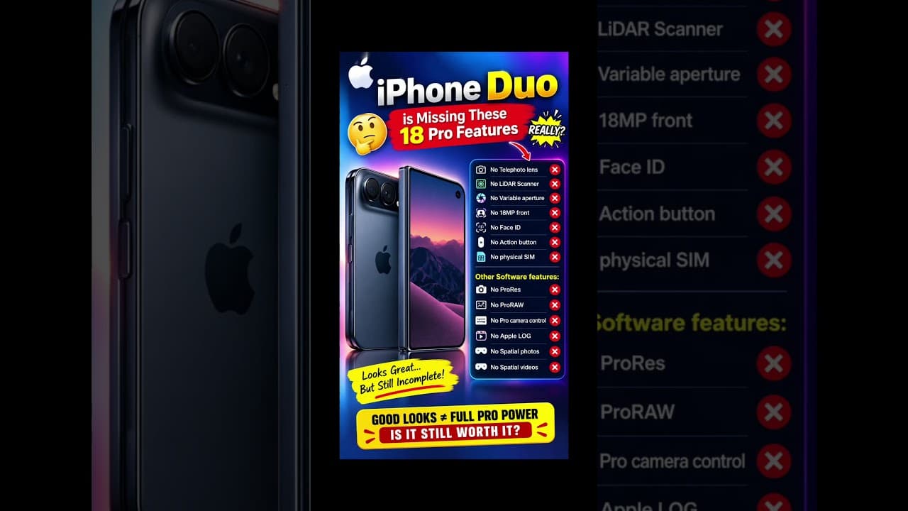 iPhone Duo Missing 18 PRO Features?! ๐ฑ๐ฑ #Shorts
