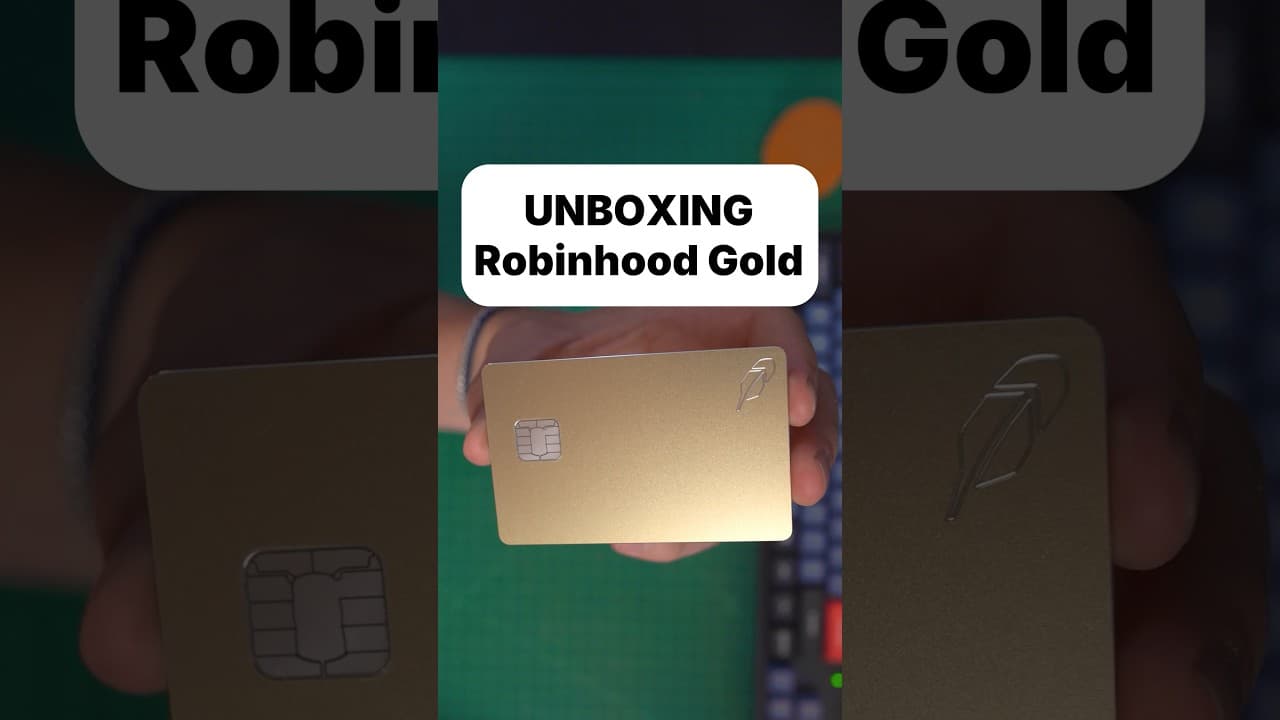 UNBOXING The Robinhood Gold Card π