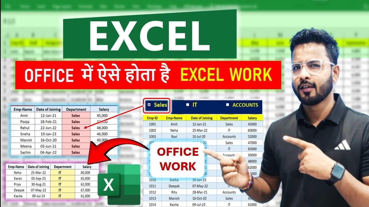 Office work in Excel - Excel Data Management using Checkbox | Excel Tutorial