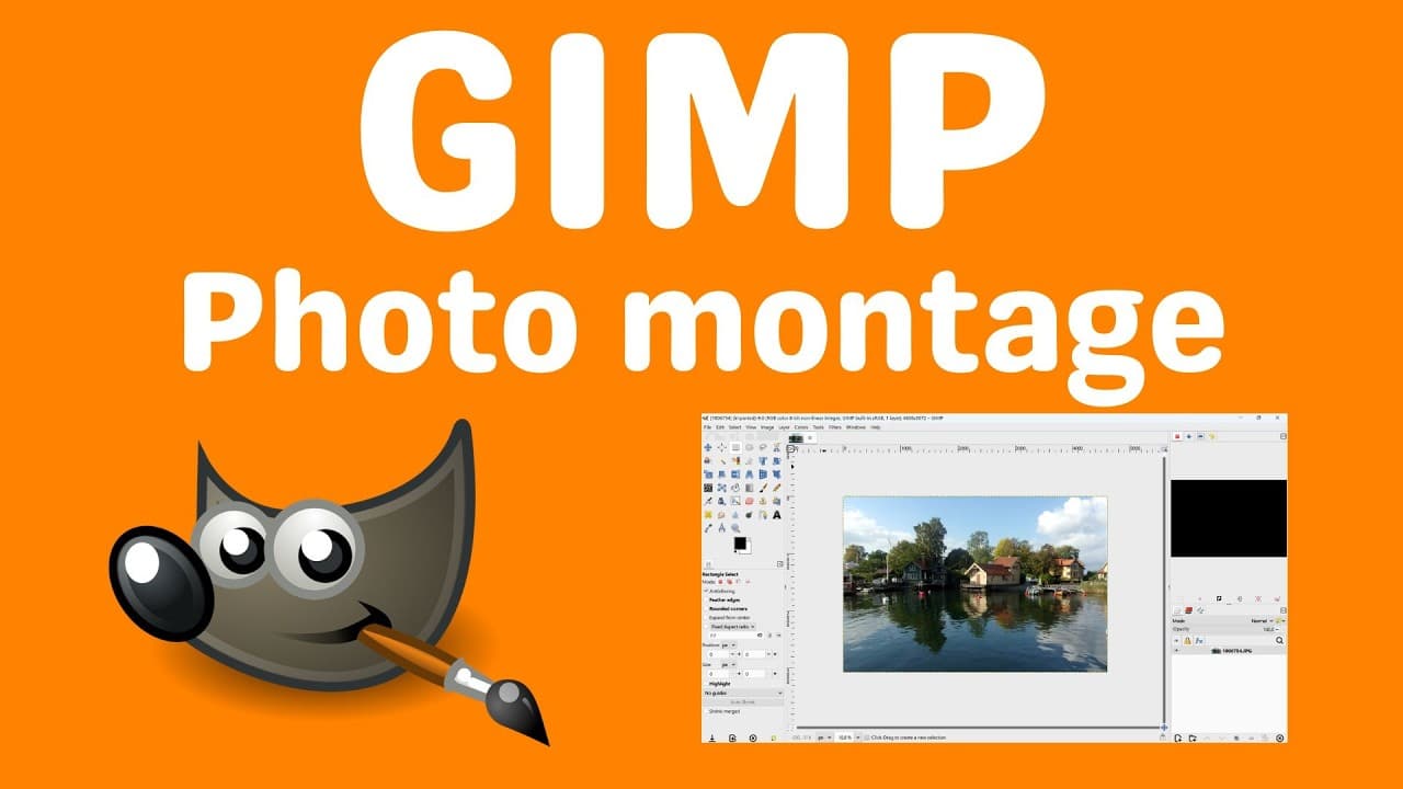 GIMP create photo montage with selections