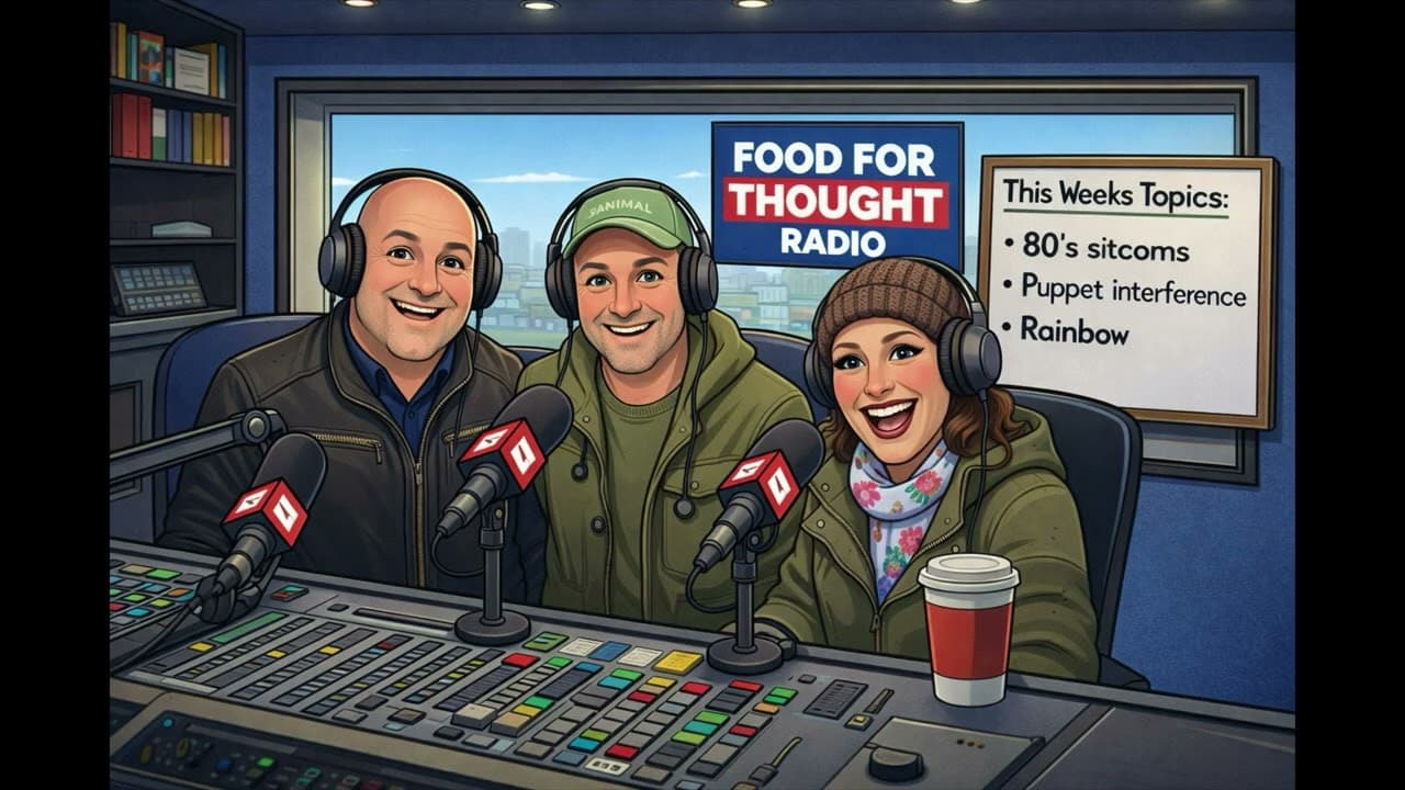 ME on Food For Thought Radio talking 80’s sitcoms, puppet interference and Rainbow Part 1
